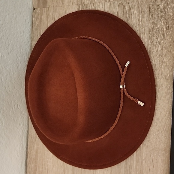 C&C California 100% Wool Felt Hat with Braided Band in Burnt Orange - Picture 3 of 8